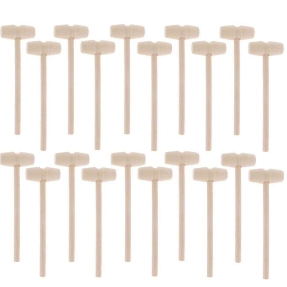 20ct Mini Wooden Hammer Mallet Shellfish Cracker Craft Jewelry